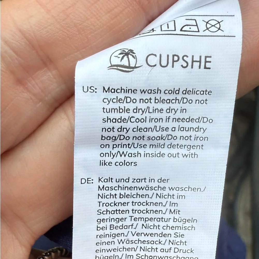 Women’s Cupshe Navy Blue Cover Up Dress! Small! - Picture 8 of 8